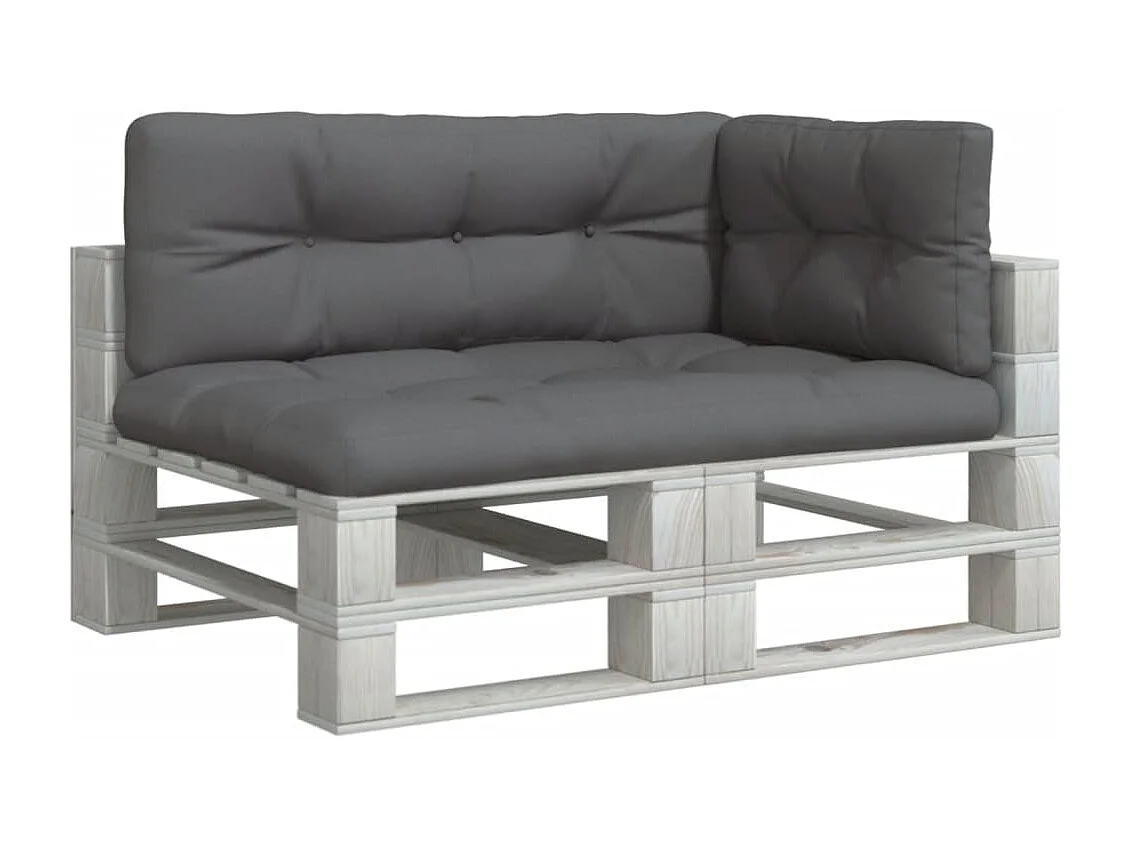 Coussins de palette lot de 3 anthracite tissu