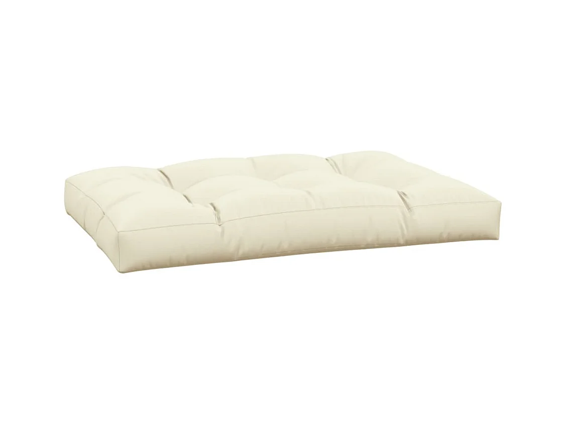 Coussin de palette crème 120x80x12 cm tissu