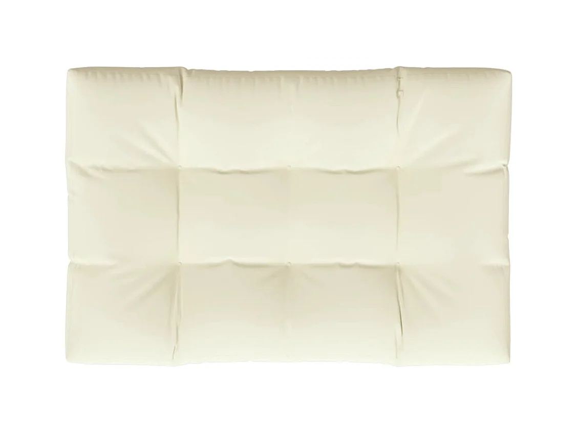 Coussin de palette crème 120x80x12 cm tissu