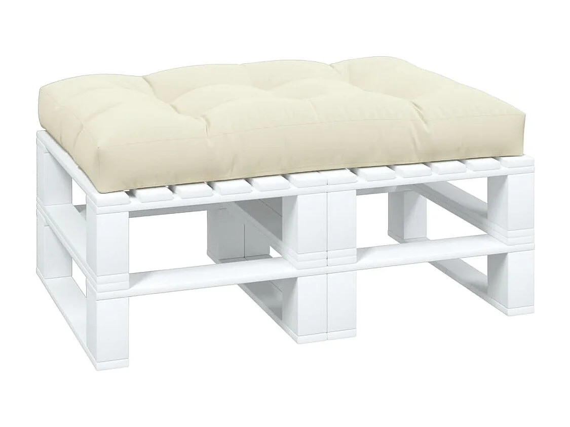 Almofadão para sofá de paletes 120x80x12 cm tecido creme
