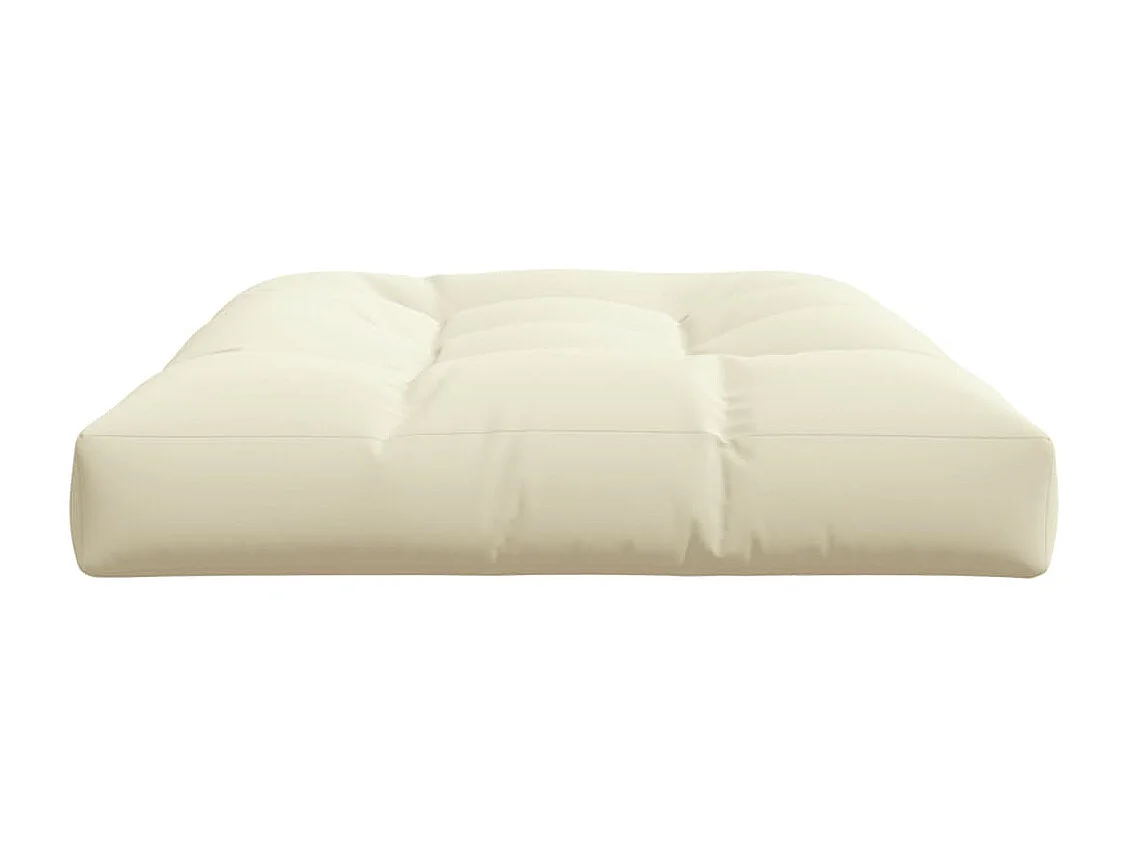 Almofadão para sofá de paletes 120x80x12 cm tecido creme