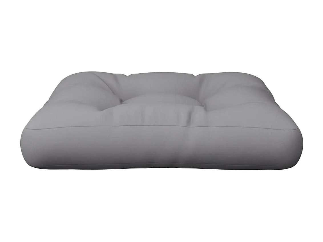 Coussin de palette gris 60x60x12 cm tissu