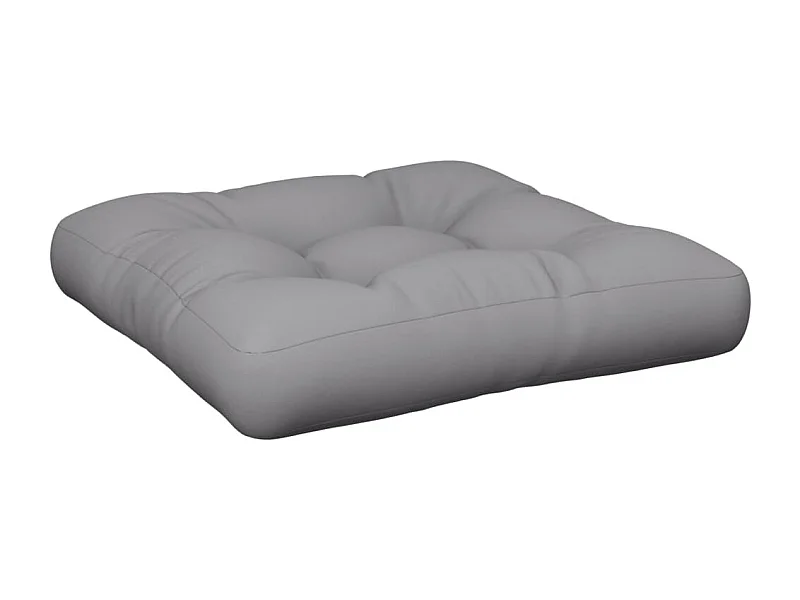 Coussin de palette gris 60x60x12 cm tissu