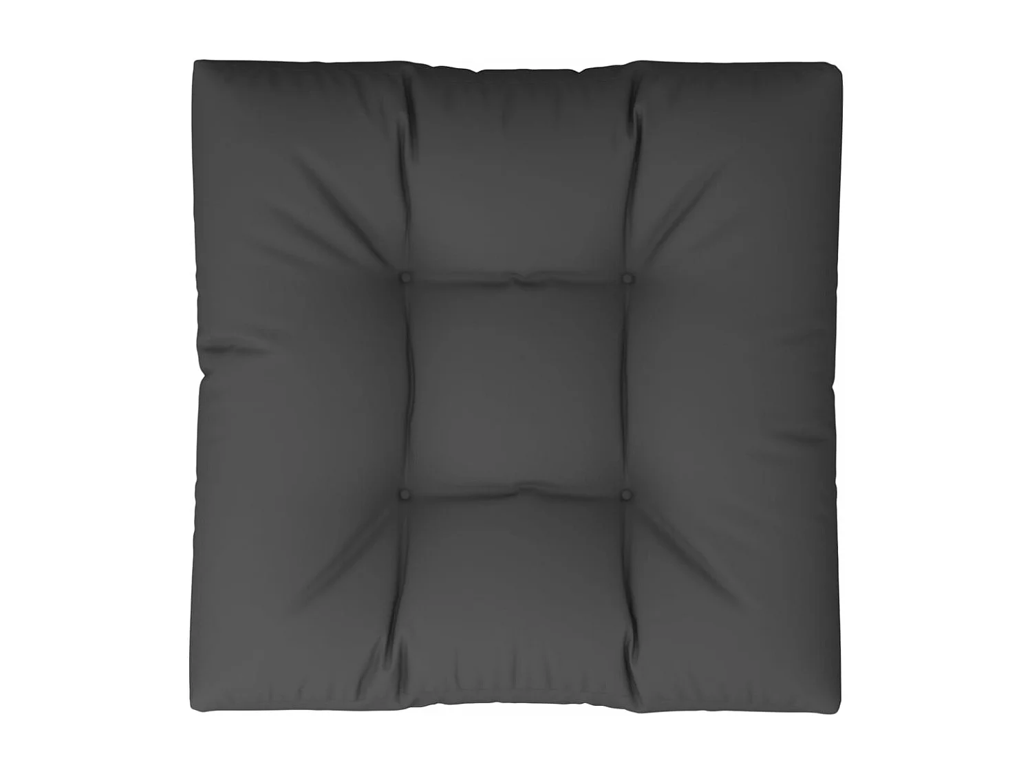 Coussin de palette noir 70x70x12 cm tissu
