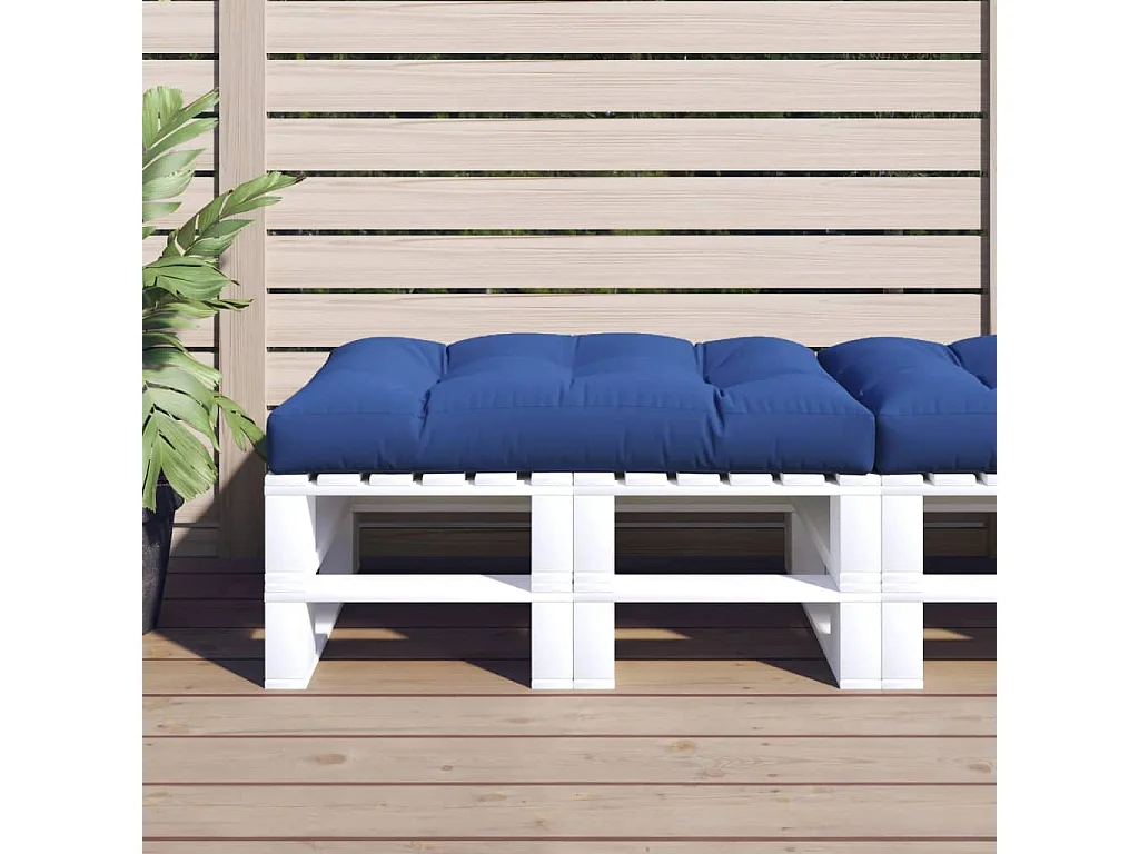 Coussin de palette bleu royal 120x80x12 cm tissu