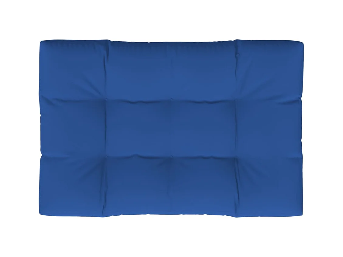 Coussin de palette bleu royal 120x80x12 cm tissu