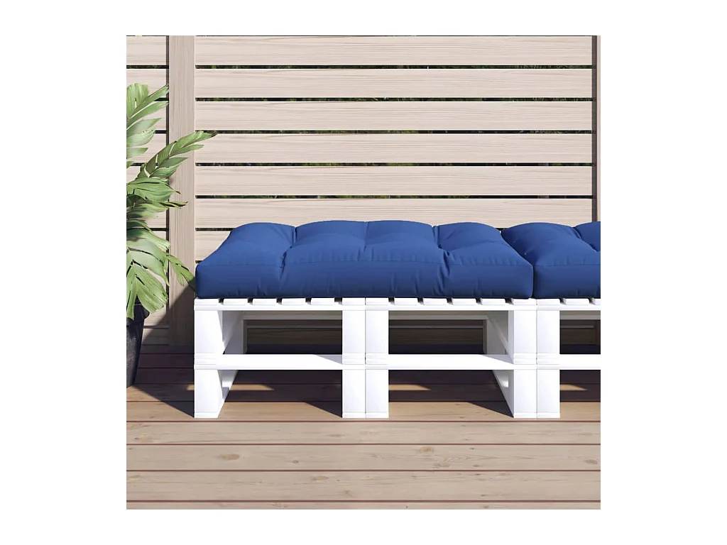 Coussin de palette bleu royal 120x80x12 cm tissu