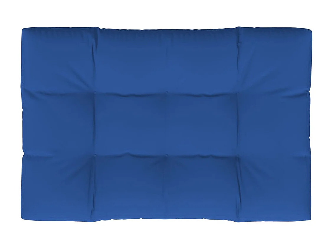 Coussin de palette bleu royal 120x80x12 cm tissu