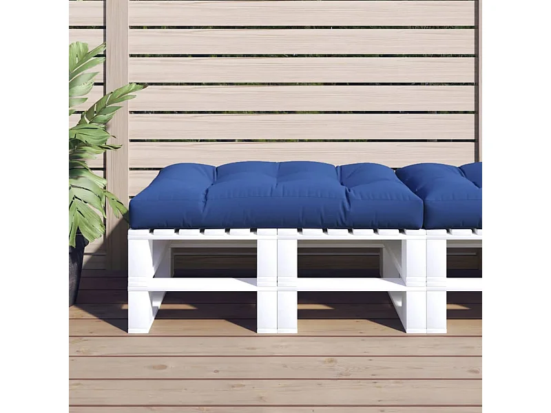 Cojín para sofá de palets de tela azul 120x80x12 cm