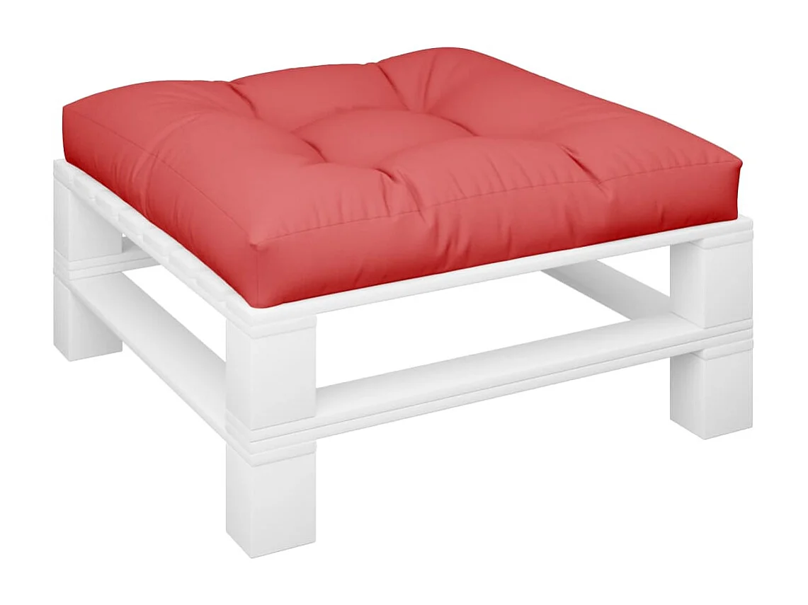 Coussin de palette rouge 70x70x12 cm tissu