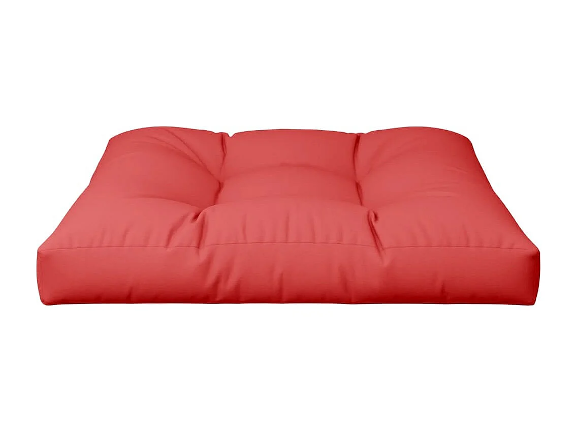 Coussin de palette rouge 70x70x12 cm tissu