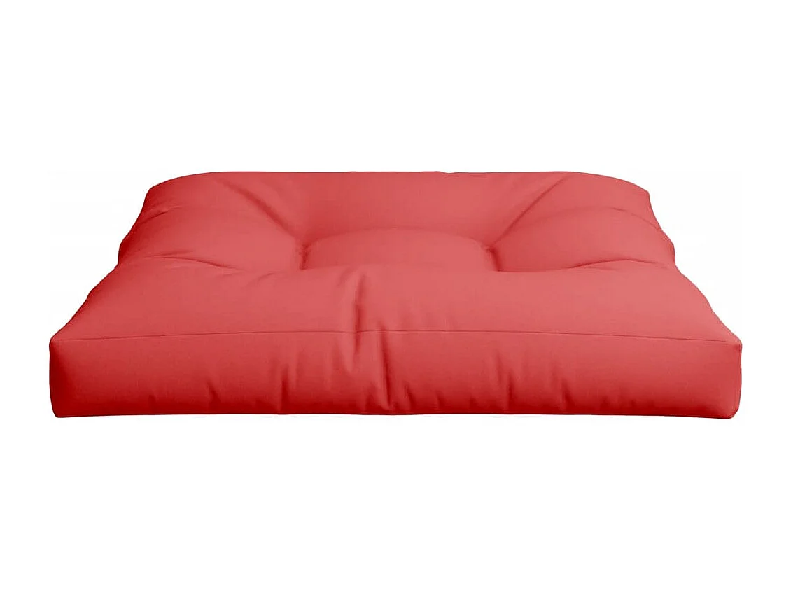 Coussin de palette rouge 70x70x12 cm tissu