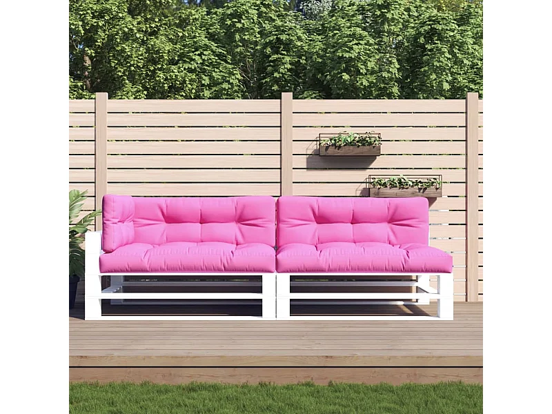 Coussins de palette lot de 5 rose tissu