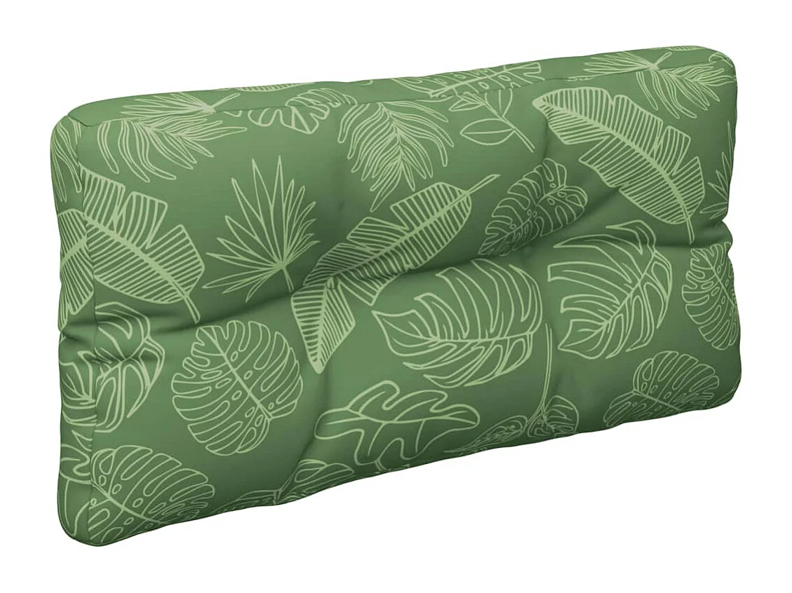 Coussins de palette 2 pièces motif de feuilles tissu