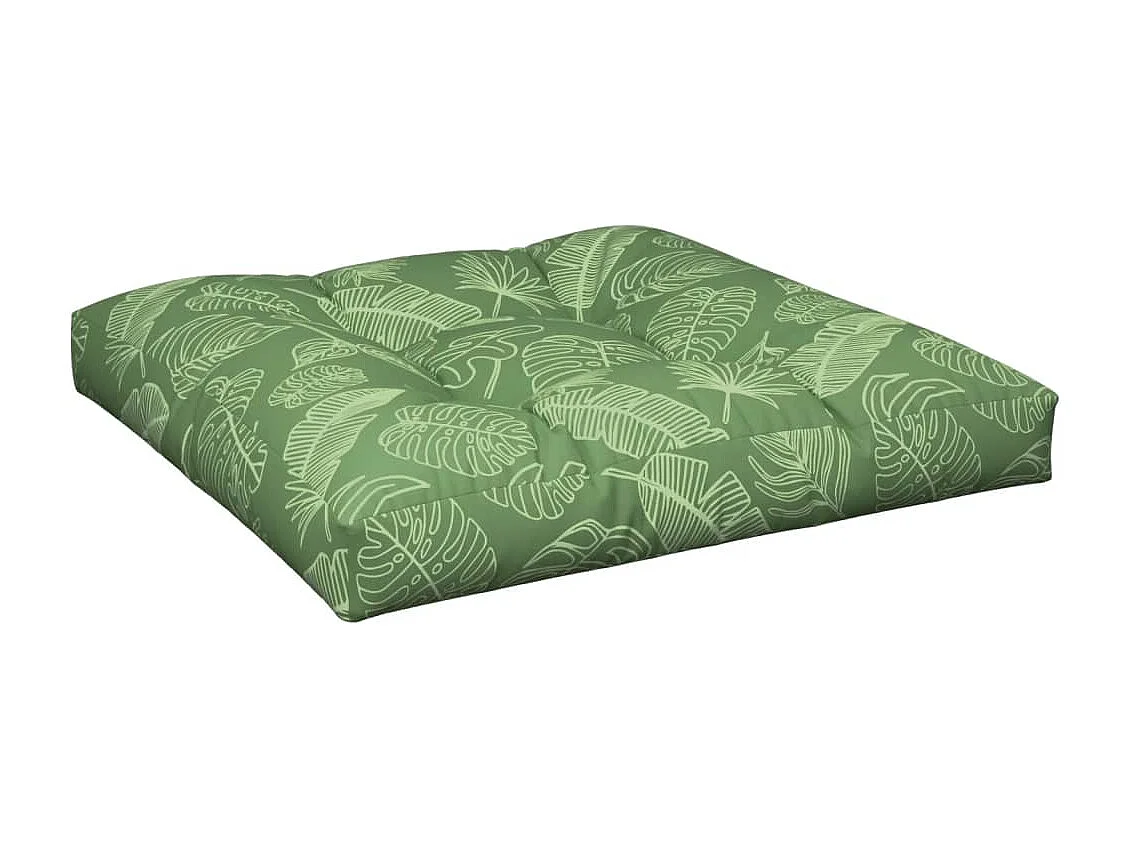Coussins de palette 2 pièces motif de feuilles tissu
