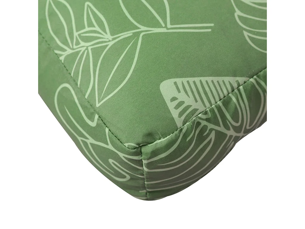 Coussins de palette 2 pièces motif de feuilles tissu