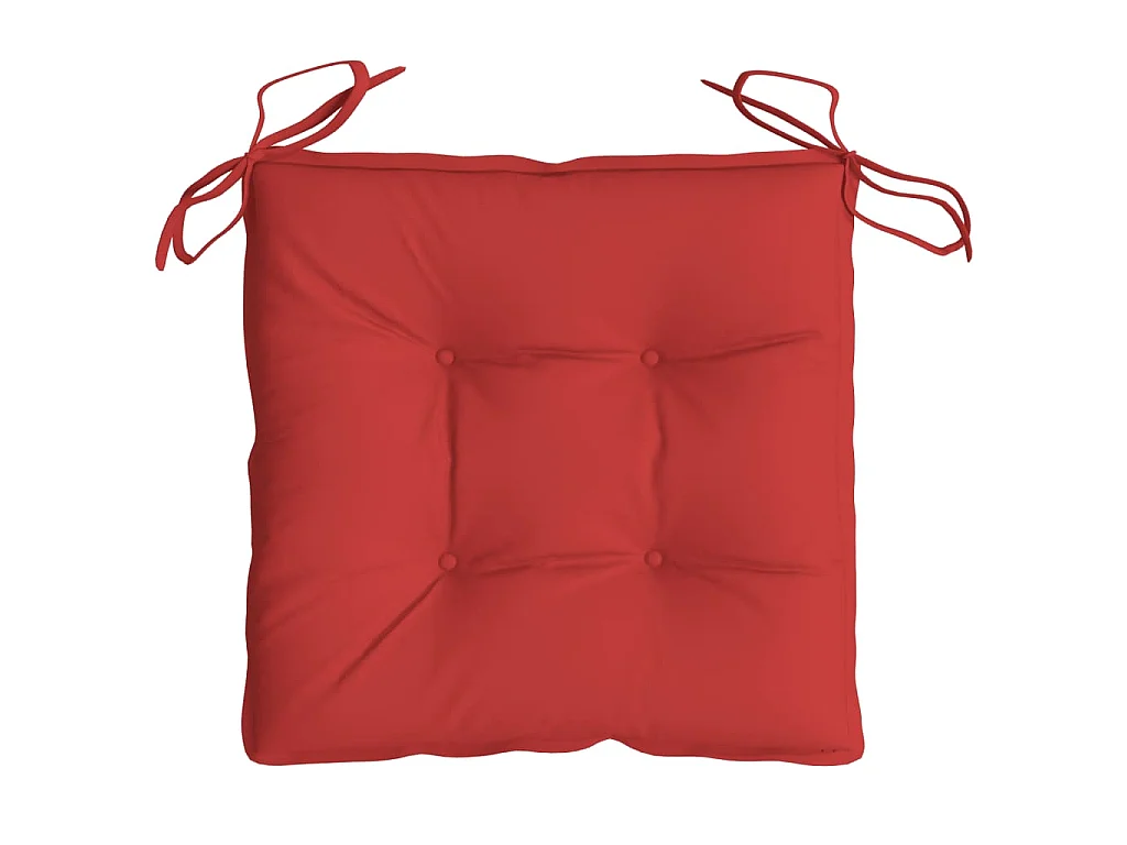 Cojines para palets 2 unidades tela Oxford rojo 50x50x7 cm