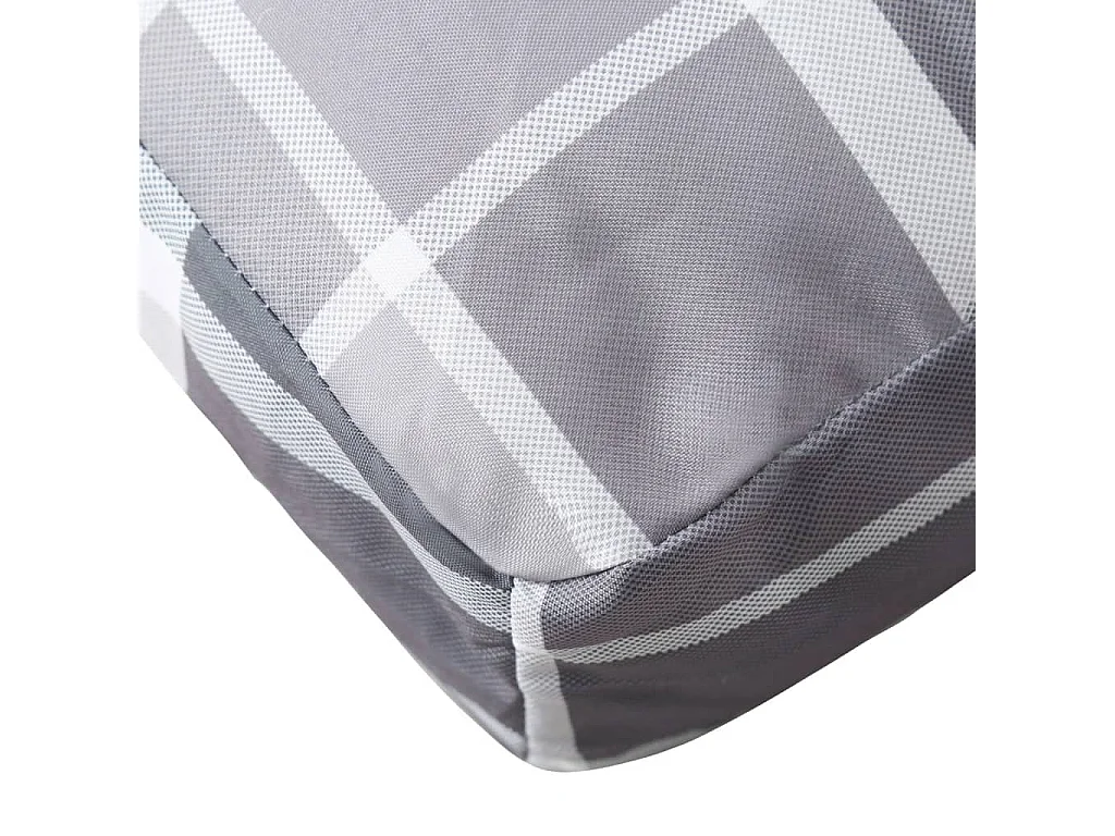 Cojín para sofá de palets tela a cuadros gris 70x40x12 cm
