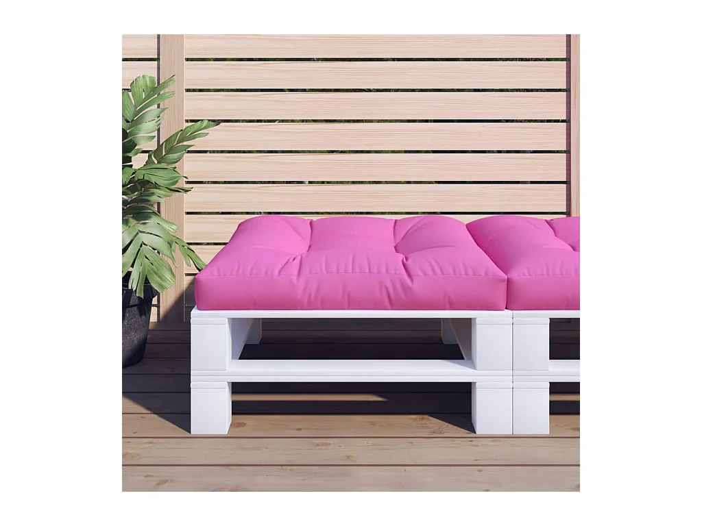 Coussin de palette Rose 80x80x12 cm tissu