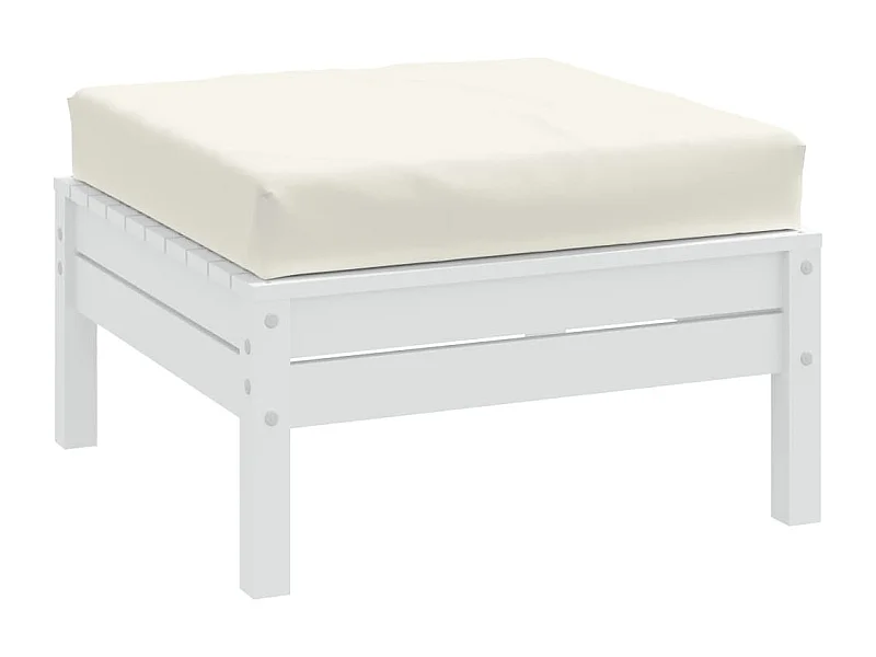 Cojín para sofá de palets tela crema melange 60x60x10 cm