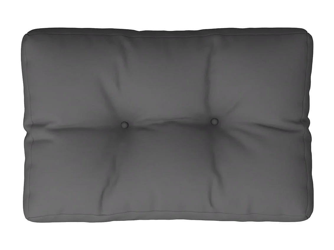 Coussin de palette anthracite 60x40x12 cm tissu