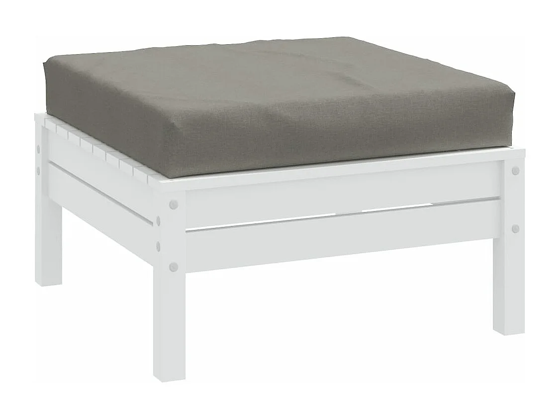 Almofadão para paletes 60x60x10 cm mesclado tecido cinza-escuro