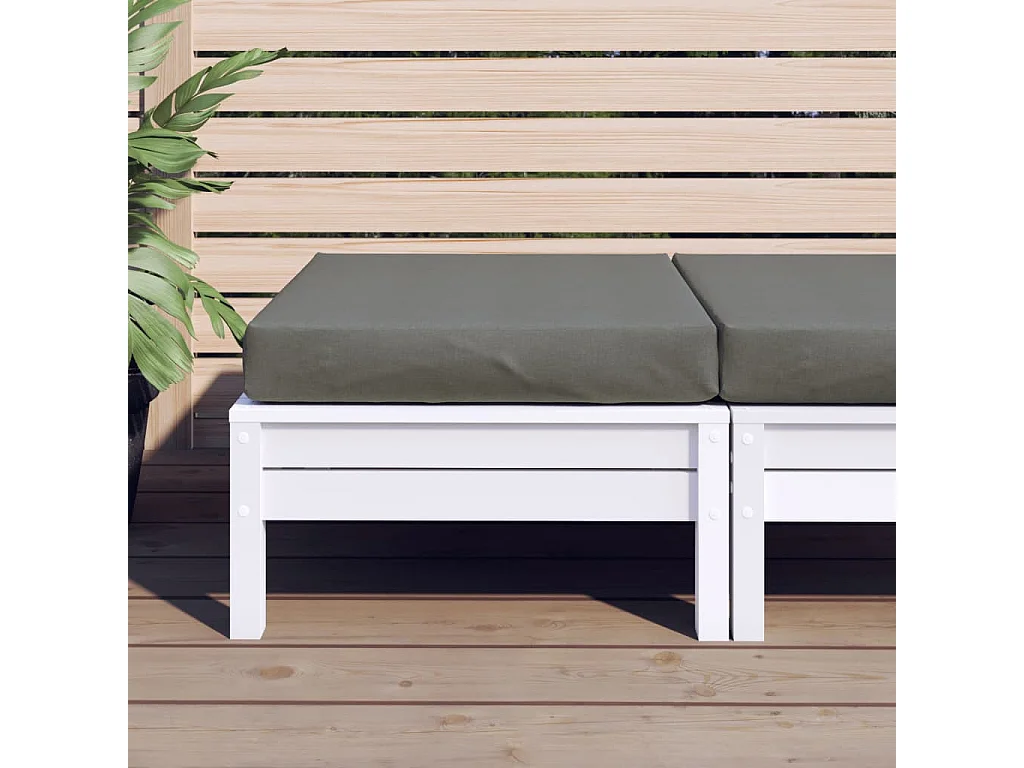 Almofadão para paletes 60x60x10 cm mesclado tecido cinza-escuro