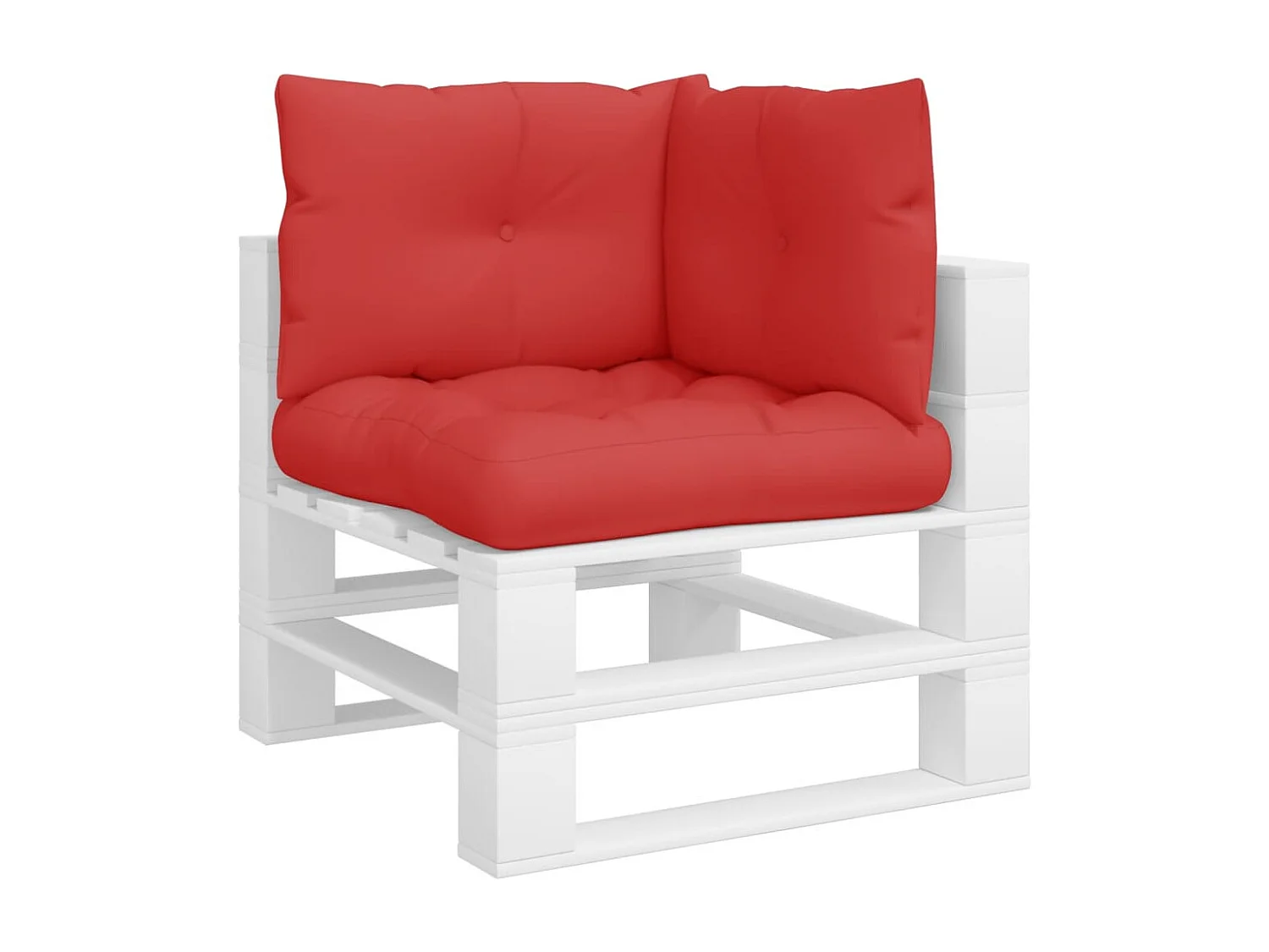 Almofadões de paletes 3 peças tecido vermelho