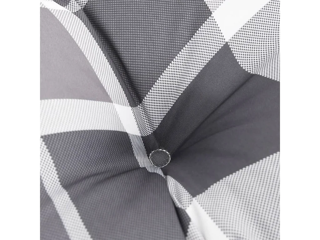 Coussins de palette 2 pièces carreaux gris tissu