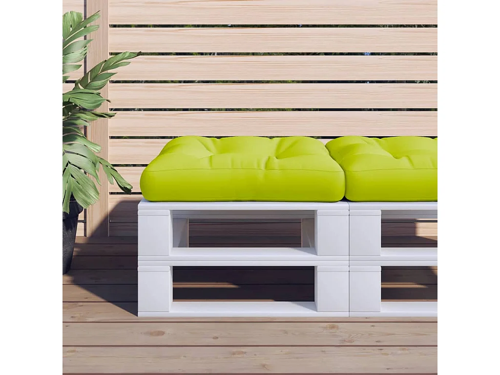 Coussin de palette vert vif tissu