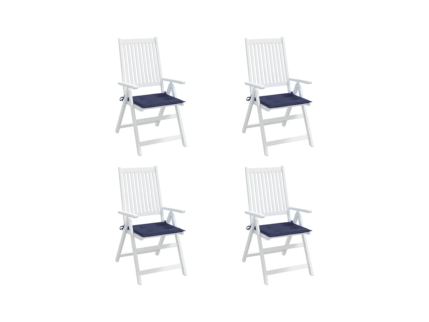 Coussins de palette lot de 4 bleu marine 40x40x3cm tissu oxford