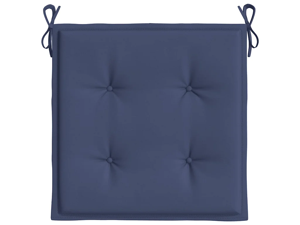Cojines para muebles palets 4 unidades tela azul marino 40x40x3 cm