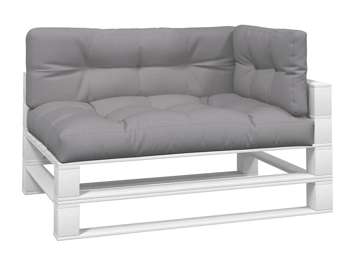 Palletkussens 3 st stof grijs