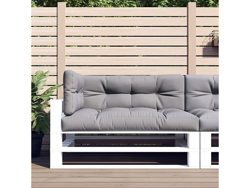 Palletkussens 3 st stof grijs