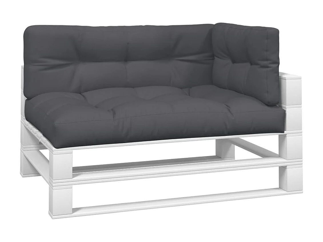 Coussins de palette 3 pièces anthracite tissu