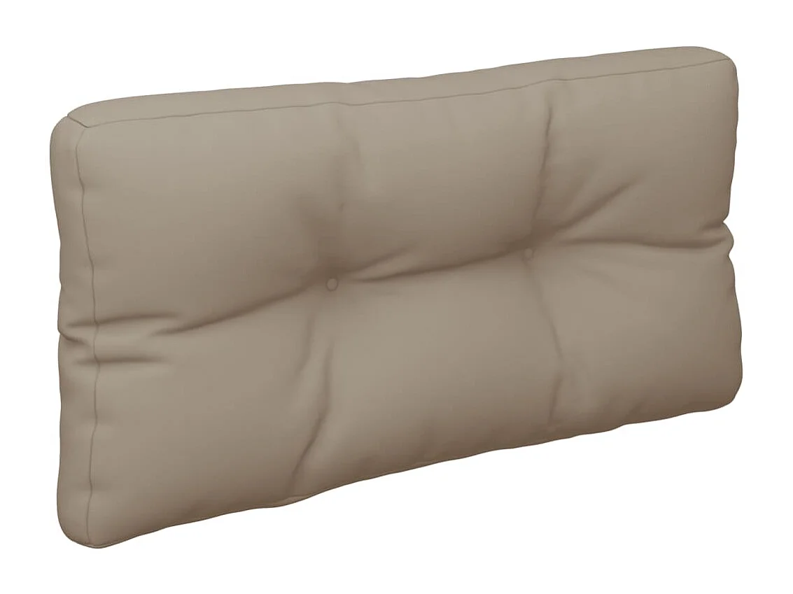 Coussins de palette lot de 2 taupe tissu