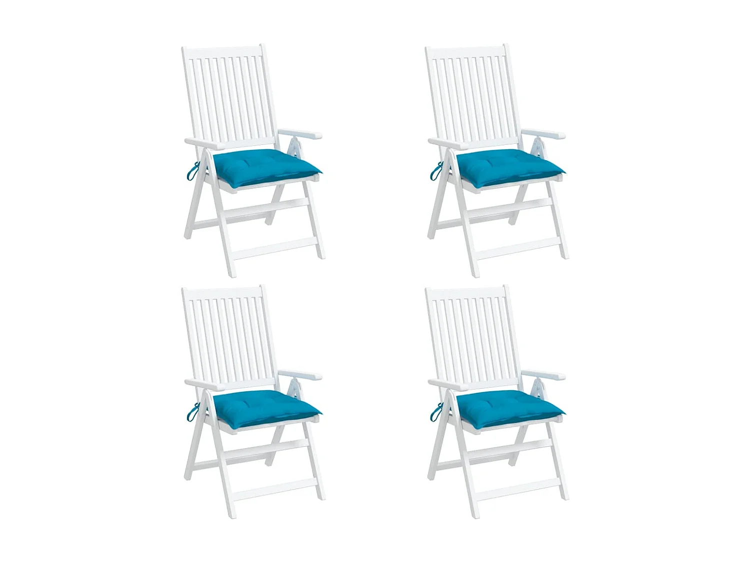 Coussins de palette lot de 4 bleu clair 50x50x7 cm tissu oxford