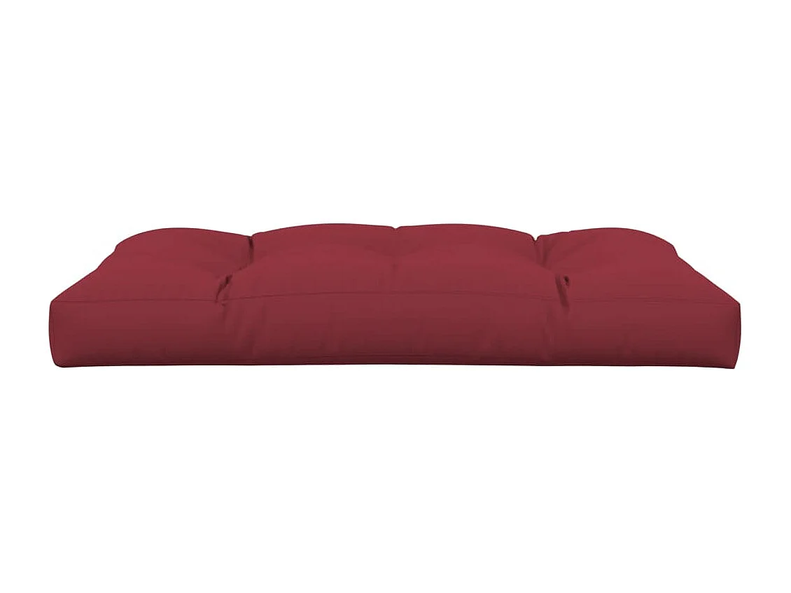 Coussin de palette rouge bordeaux 120x80x12 cm tissu