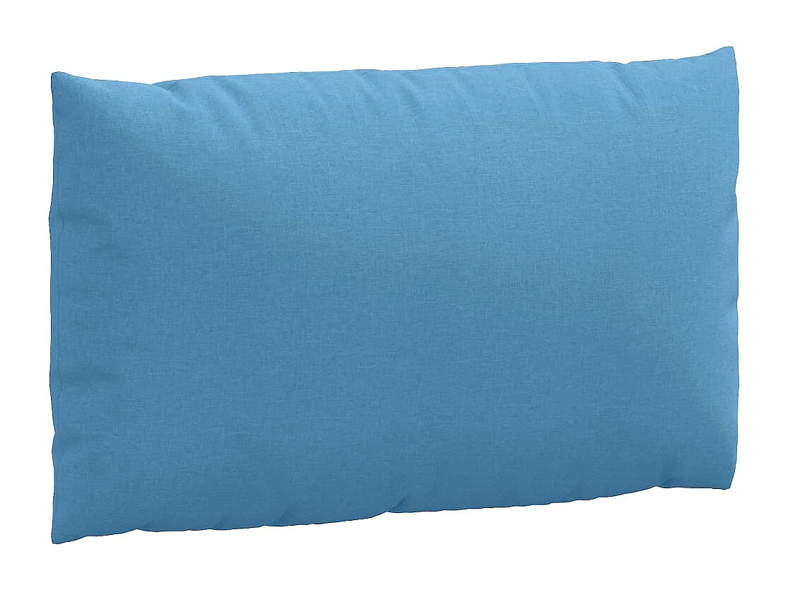 Coussins de palette lot de 3 bleu mélangé tissu