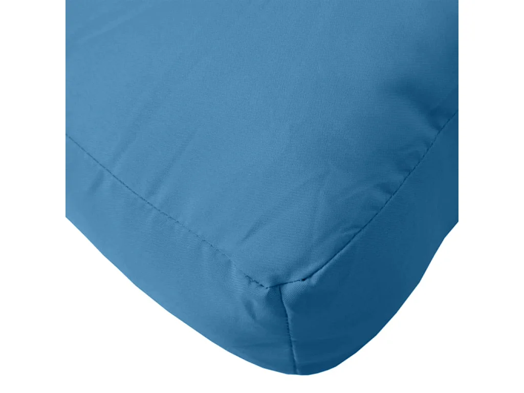 Coussins de palette lot de 3 bleu mélangé tissu
