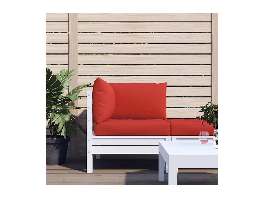 Coussins de palette 3 pièces rouge tissu oxford