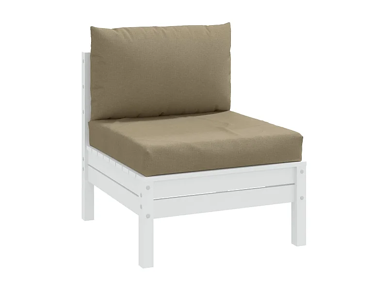 Cojines para sofá de palets 2 unidades tela gris taupe melange