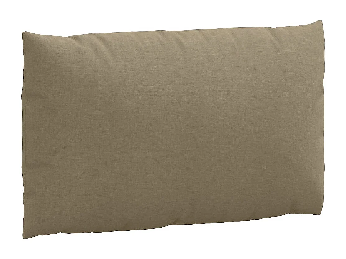 Coussins de palette lot de 2 taupe mélangé tissu