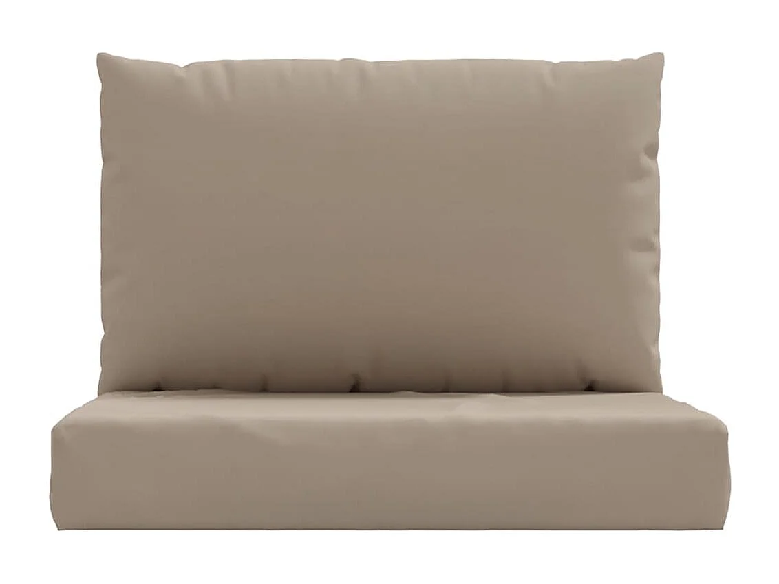 Coussins de palette lot de 2 taupe tissu oxford