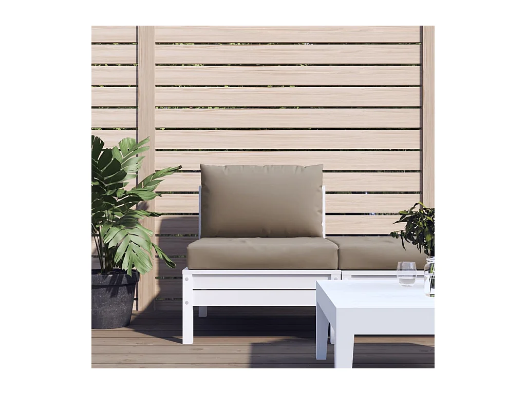 Palletkussens 2 st oxford stof taupe