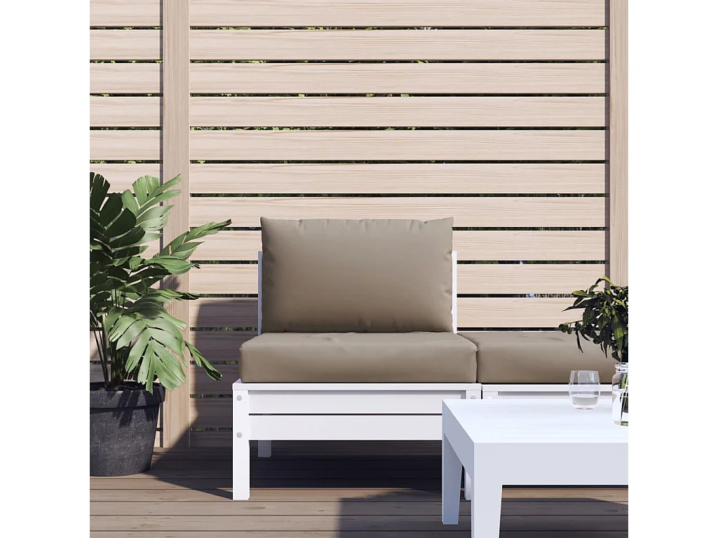 Coussins de palette lot de 2 taupe tissu oxford