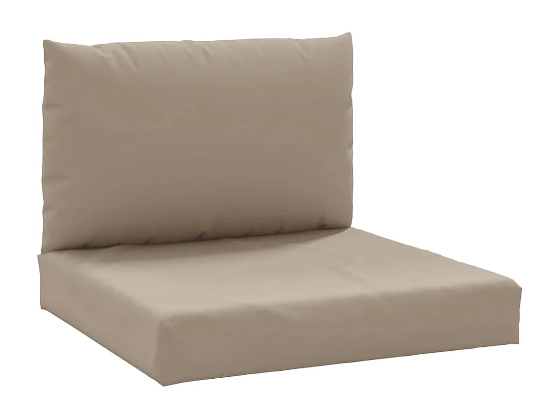 Coussins de palette lot de 2 taupe tissu oxford