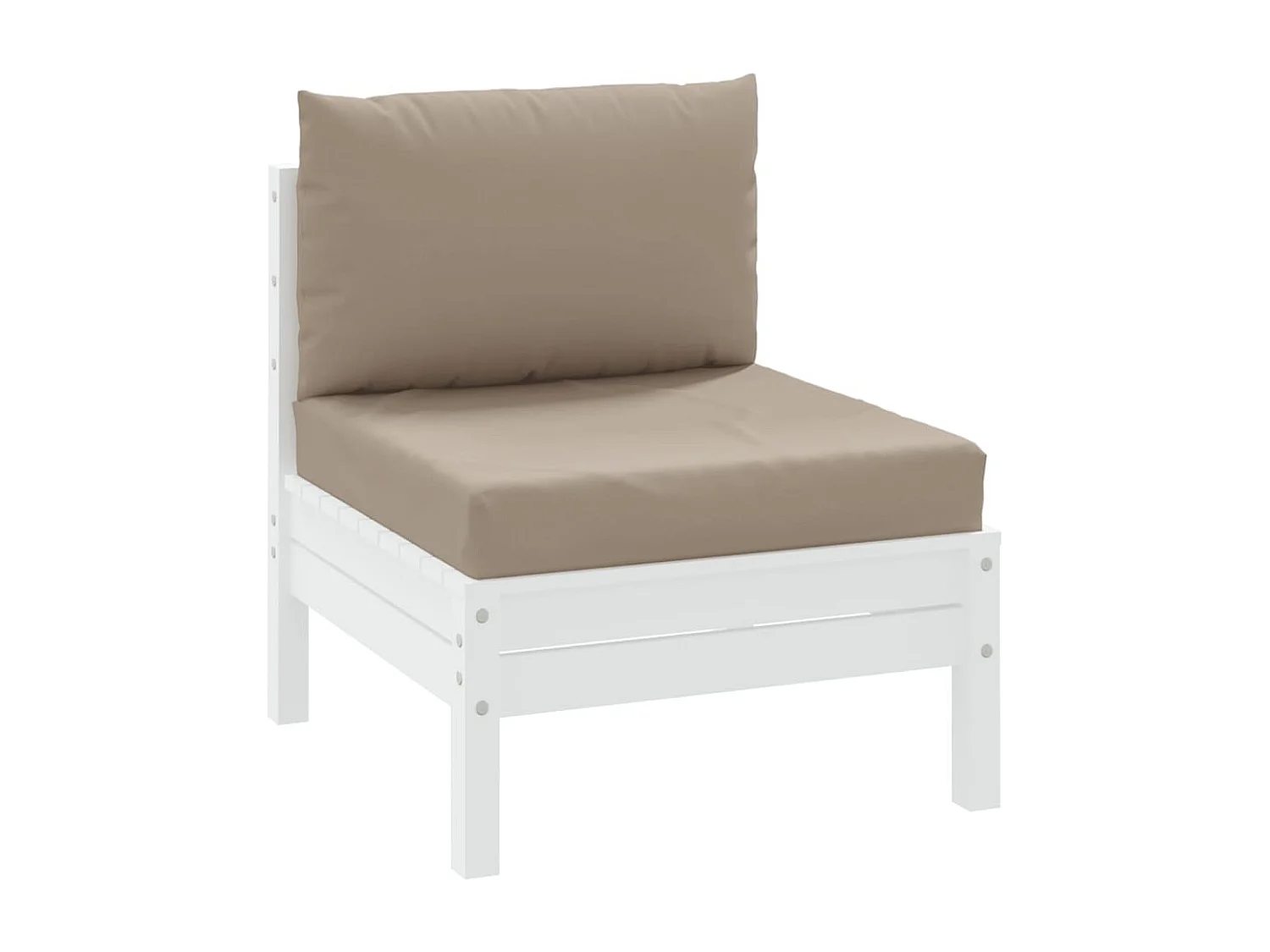 Coussins de palette lot de 2 taupe tissu oxford