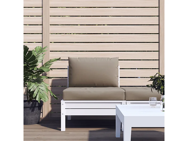 Coussins de palette lot de 2 taupe tissu oxford