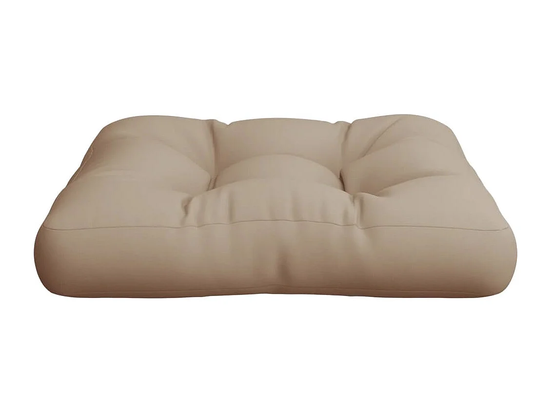 Coussin de palette taupe 60x60x12 cm tissu